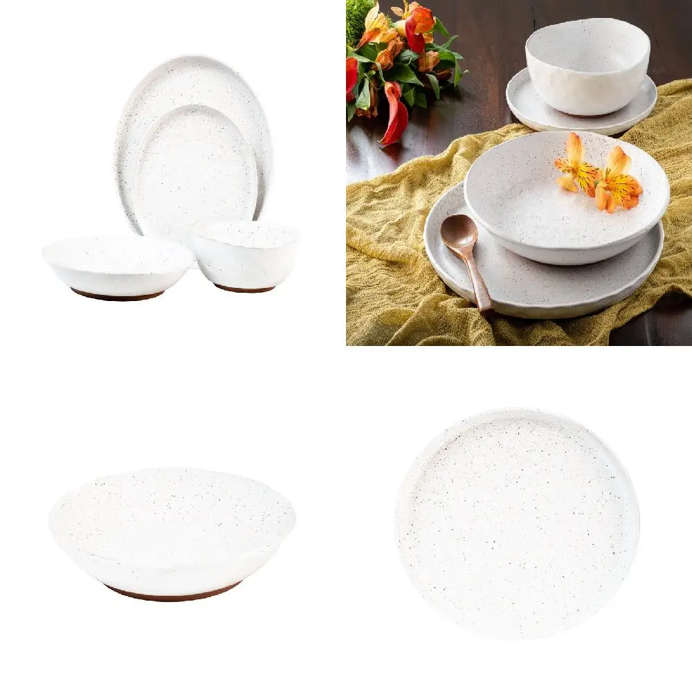 for 4. Charming 16-Piece White Terracotta Dinnerware Set - Enhance Your Dining and Serving Experience for 4 with Style.
for 4. Charming 16-Piece White Terracotta Dinnerware Set - Enhance Your Dining and Serving Experience for 4 with Style.