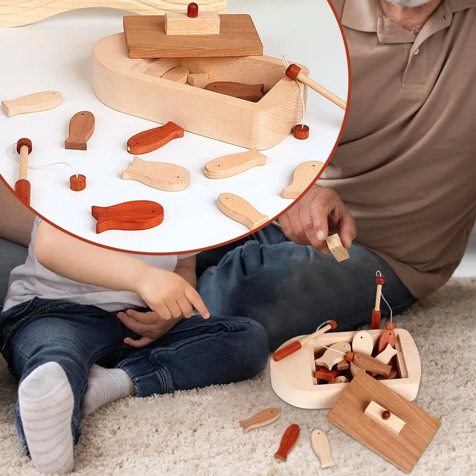 Montessori Fishing Game Toy Enlightenment Fish Catching with Fishing Poles Teaching Aids Early Learning for Children Girls Boys
Montessori Fishing Game Toy Enlightenment Fish Catching with Fishing Poles Teaching Aids Early Learning for Children Girls Boys