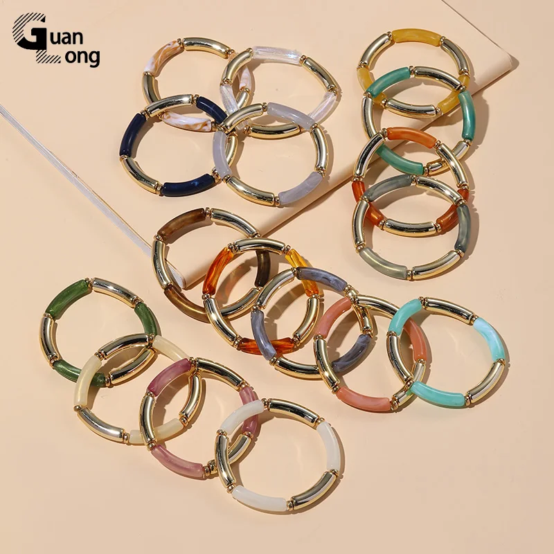 GuanLong Trendy Bracelets for Women Trending Jewelry Designer Gold Color Resin Acrylic Thin Bracelet Bangles Charm Colorful Gift
GuanLong Trendy Bracelets for Women Trending Jewelry Designer Gold Color Resin Acrylic Thin Bracelet Bangles Charm Colorful Gift