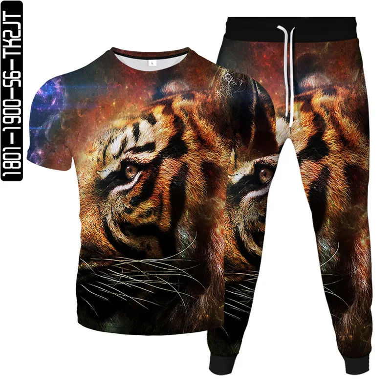 Digital Printed Tiger Pattern T-shirt Suit Men and Women Casual 3D Creative Short-sleeved Trousers Two-piece Suit
Digital Printed Tiger Pattern T-shirt Suit Men and Women Casual 3D Creative Short-sleeved Trousers Two-piece Suit