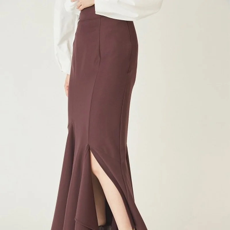 CINESSD 2022 Winter New Women Jupes Japanese Temperament Commuter Mujer Faldas High Waist Irregular Slim Solid Mermaid Skirt
CINESSD 2022 Winter New Women Jupes Japanese Temperament Commuter Mujer Faldas High Waist Irregular Slim Solid Mermaid Skirt