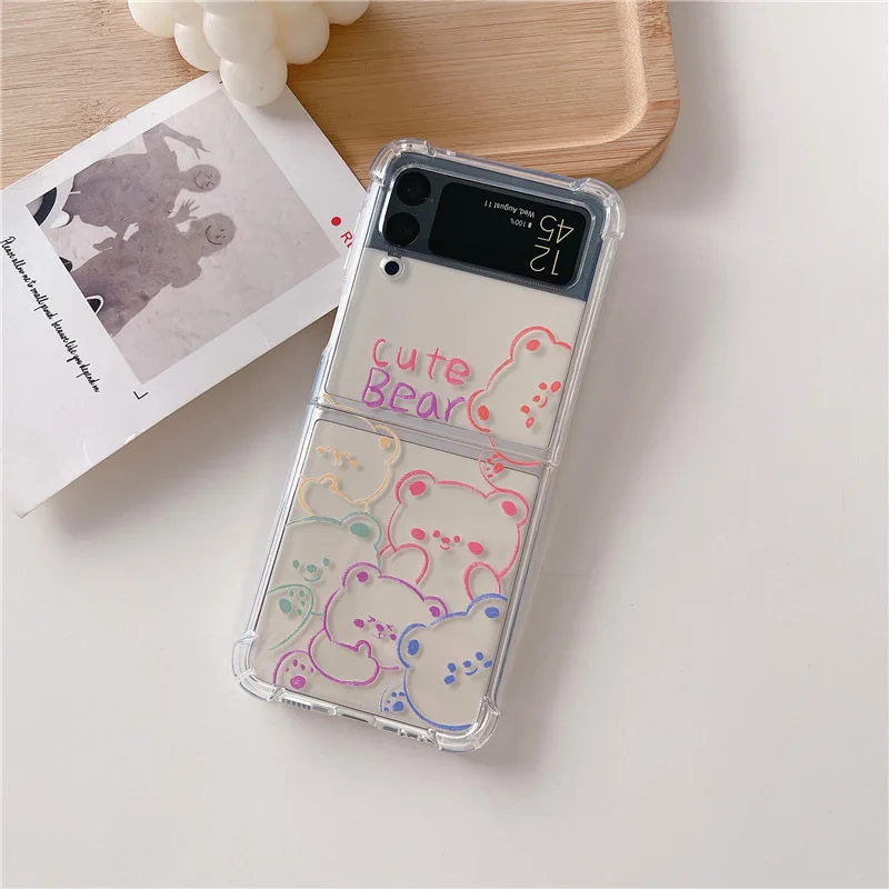 Cute Line Bear Transparent Phone Case for Samsung Galaxy Z Flip 4 3 Soft TPU Back Cover for ZFlip4 ZFlip3 Cases Protective Shell
Cute Line Bear Transparent Phone Case for Samsung Galaxy Z Flip 4 3 Soft TPU Back Cover for ZFlip4 ZFlip3 Cases Protective Shell