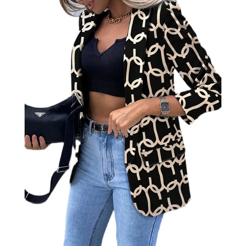 Zagros Autumn Blazer Women Fashion Chain Print Long Sleeve Blazers Elegant Office Lady Blazer Jacket Chaqueta Mujer Plus Size
Zagros Autumn Blazer Women Fashion Chain Print Long Sleeve Blazers Elegant Office Lady Blazer Jacket Chaqueta Mujer Plus Size