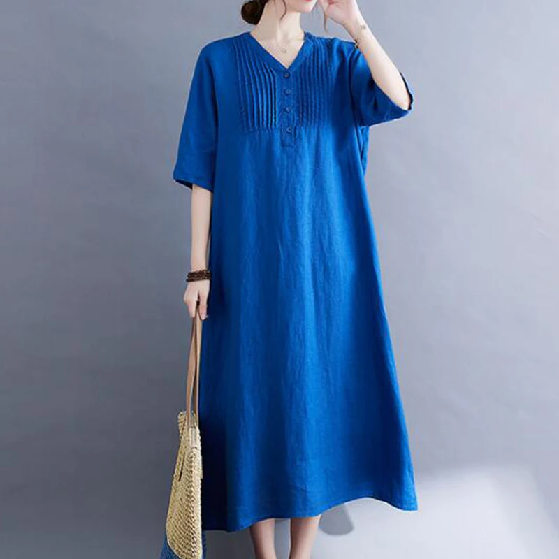Sexy V Neck Button Vintage Party Dress Women Spring Solid Draped A-Line Long Dress Autumn Half Sleeve Pocket Office Lady Dresses
Sexy V Neck Button Vintage Party Dress Women Spring Solid Draped A-Line Long Dress Autumn Half Sleeve Pocket Office Lady Dresses
