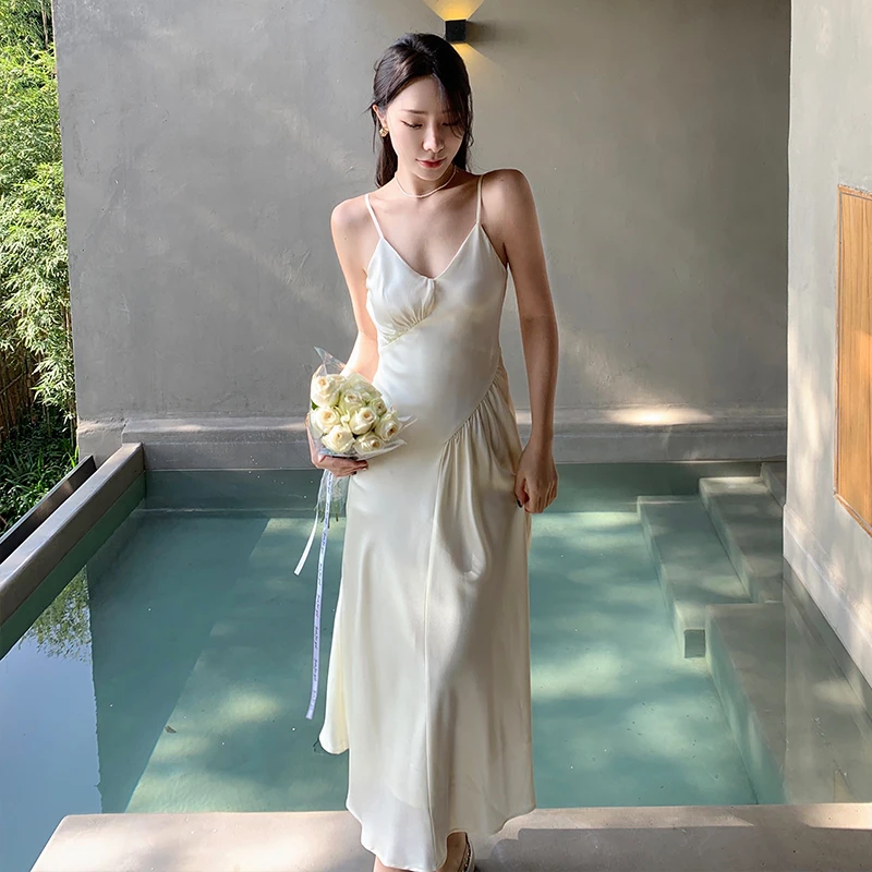 NEW Women apricot slim Slip Dress Summer 2022 Runway elegant korean Sun Dress Tropical Beach Vacation Party Night Long Vestidos
NEW Women apricot slim Slip Dress Summer 2022 Runway elegant korean Sun Dress Tropical Beach Vacation Party Night Long Vestidos
