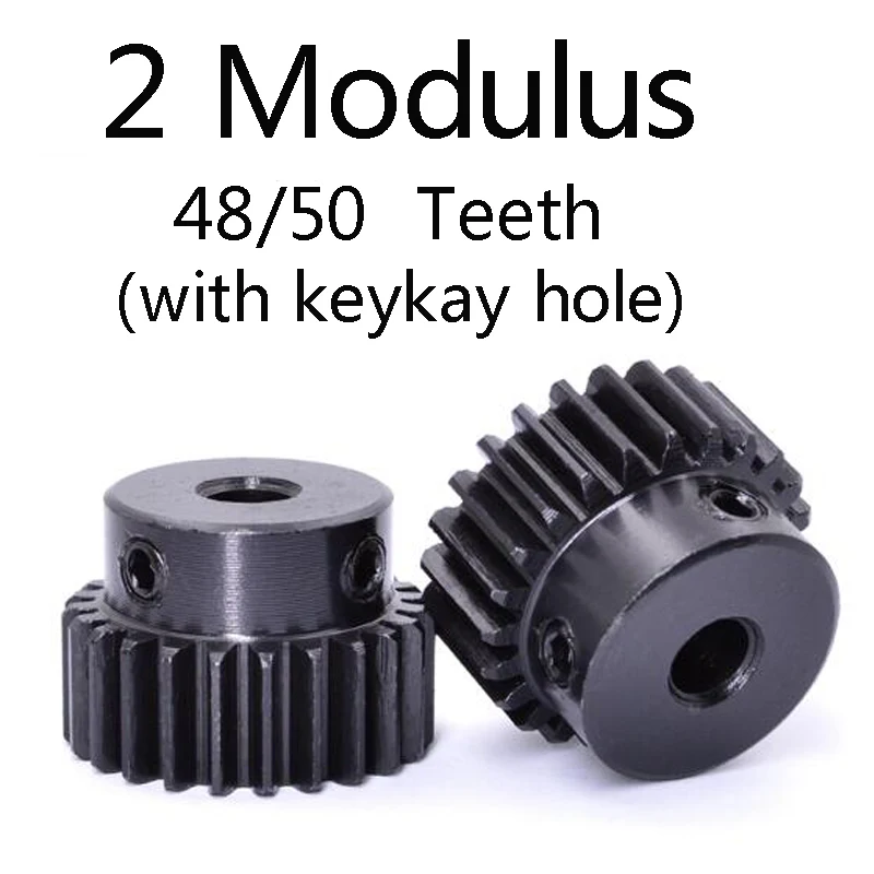 2 Modulus Carbon Steel 48/50 Teeth Spur Gear with Metal Boss Pinion Motor Gears with Keyway Hole 5x2.3 6x2.8 8x3.3
2 Modulus Carbon Steel 48/50 Teeth Spur Gear with Metal Boss Pinion Motor Gears with Keyway Hole 5x2.3 6x2.8 8x3.3