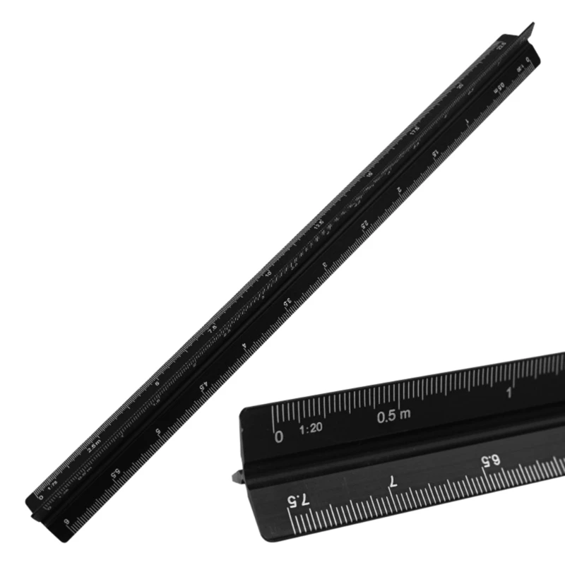 30cm Metal Triangular Architect Scale Ruler - Durable and Accurate Measuring Tool
30cm Metal Triangular Architect Scale Ruler - Durable and Accurate Measuring Tool
