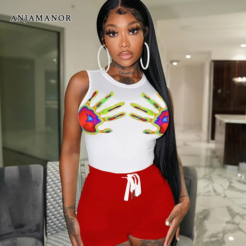 ANJAMANOR Vacation Two Piece Set Bodysuit Shorts Women Clothes 2022 Summer 2 Piece Outfit Up and Down Wears for Ladies D85-CE20
ANJAMANOR Vacation Two Piece Set Bodysuit Shorts Women Clothes 2022 Summer 2 Piece Outfit Up and Down Wears for Ladies D85-CE20