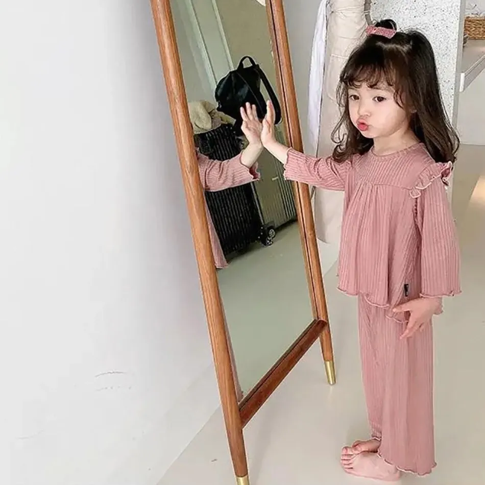 Little Girls Summer Pajamas Toddler Outfit Soft Modal Children Clothes 2-Pack Top Bottom For Kids Solid Sleepwear Breathable
Little Girls Summer Pajamas Toddler Outfit Soft Modal Children Clothes 2-Pack Top Bottom For Kids Solid Sleepwear Breathable