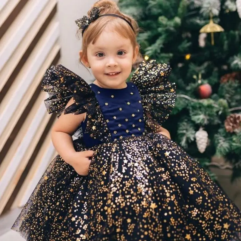 Fashion Baby Girl Flying Sleeves Princess Dress Christmas TUTU Vestido Child Starry Mesh Puffy Skirt Birthday Baby Dress 1-7Y
Fashion Baby Girl Flying Sleeves Princess Dress Christmas TUTU Vestido Child Starry Mesh Puffy Skirt Birthday Baby Dress 1-7Y