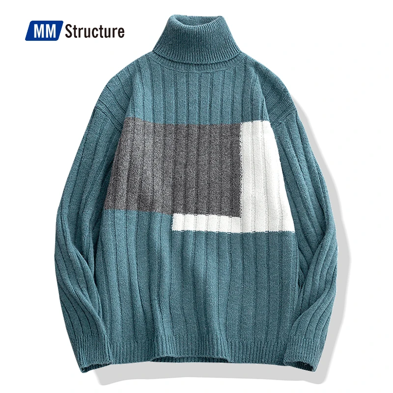 High Quality Stitching Turtleneck Men Casual Comfortable Pullover Korean Designer All-match Warm Thick Knitted Jumper Male
High Quality Stitching Turtleneck Men Casual Comfortable Pullover Korean Designer All-match Warm Thick Knitted Jumper Male