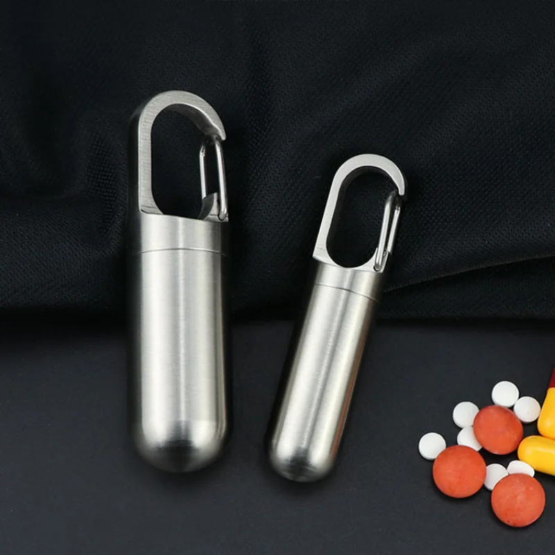 Portable Mini Stainless Steel Sealed Capsule Waterproof Pill Box Camping Firstaid Pendant Travel Outdoor Portable Pill Case
Portable Mini Stainless Steel Sealed Capsule Waterproof Pill Box Camping Firstaid Pendant Travel Outdoor Portable Pill Case