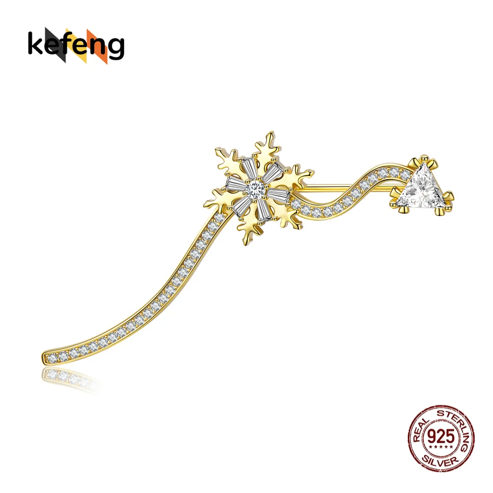 S925 Silver Minimalist Creative Snowflake Lapel Pins Triangle Rhinestones Brooch for Women Gold Plate Badge Christmas Gifts
S925 Silver Minimalist Creative Snowflake Lapel Pins Triangle Rhinestones Brooch for Women Gold Plate Badge Christmas Gifts