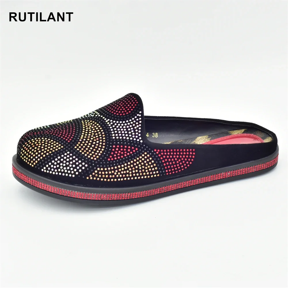 Wedding Shoes Bride Bling Bling Sparkly Ladies Mules Rhinestone Leather Slipper Spring Elegant Wedding Sexy Party Dress Shoes
Wedding Shoes Bride Bling Bling Sparkly Ladies Mules Rhinestone Leather Slipper Spring Elegant Wedding Sexy Party Dress Shoes