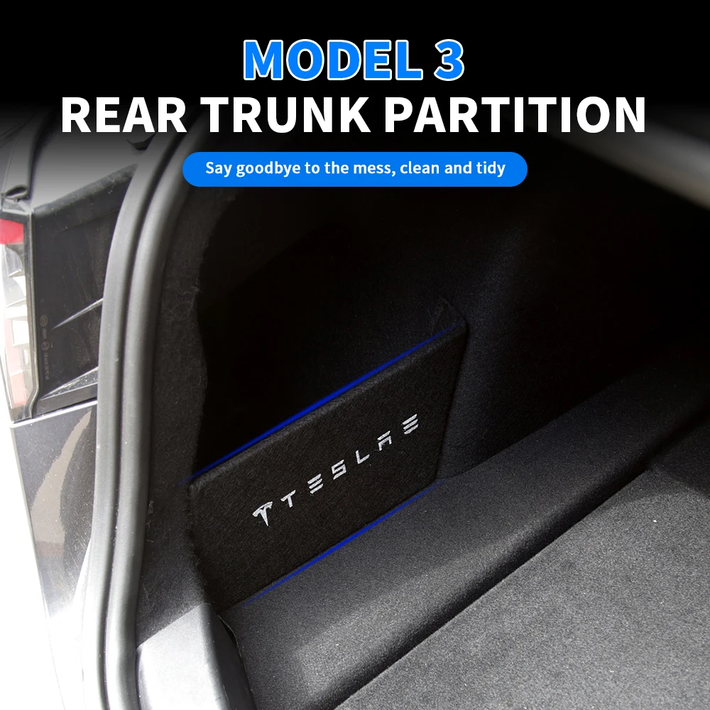 For Tesla Model Y 2021 1 Pair Car Rear Trunk Side Partition Board Storage Box Organizer Auto Accessories Strong Stickiness 
For Tesla Model Y 2021 1 Pair Car Rear Trunk Side Partition Board Storage Box Organizer Auto Accessories Strong Stickiness