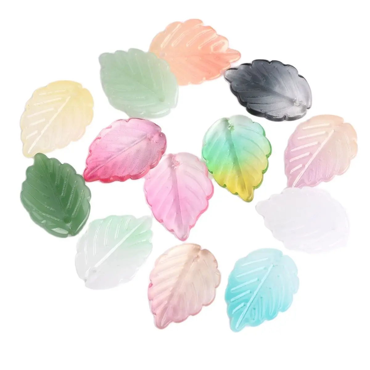 10pcs Leaf Shape 24x18mm Lampwork Crystal Glass Loose Petal Pendants Beads Lot For Jewelry Making DIY Flower Findings
10pcs Leaf Shape 24x18mm Lampwork Crystal Glass Loose Petal Pendants Beads Lot For Jewelry Making DIY Flower Findings