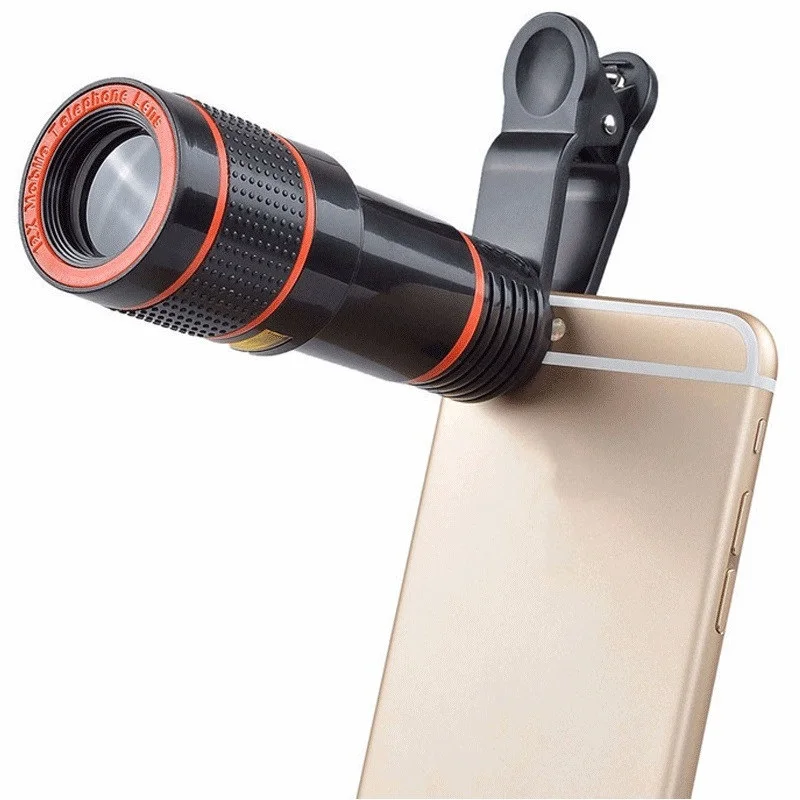 

Clip-on 12x Phone Lens Optical Zoom HD Telephoto Camera Macro Lens Kit For Universal Mobile Phone Smartphone Telescope focus Len
