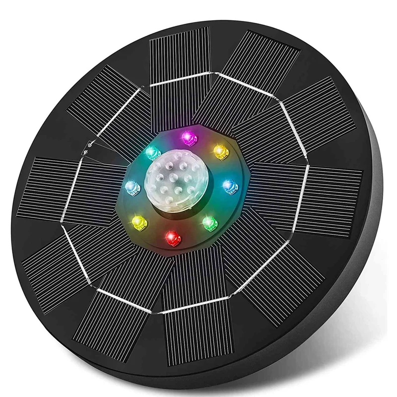 Solar Fountain Pump,Floating Water Fountain With Colorful Light,Solar Powered Fountain Pump For Bird Bath Pond Fish Tank
Solar Fountain Pump,Floating Water Fountain With Colorful Light,Solar Powered Fountain Pump For Bird Bath Pond Fish Tank