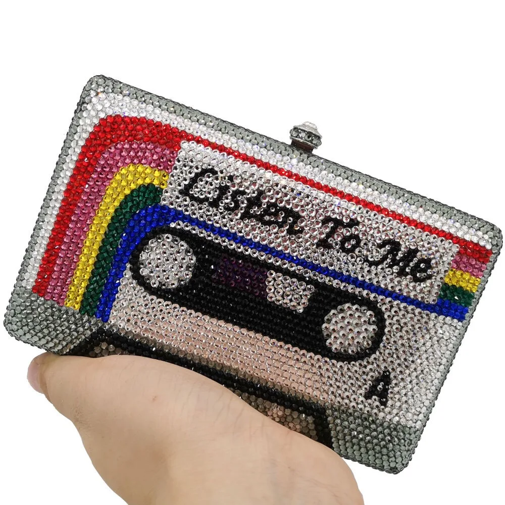 Silver Tape Crystal Evening Bags Clutch Party Female Wedding Bridal Black Handbags Purse and Handbag Luxury
Silver Tape Crystal Evening Bags Clutch Party Female Wedding Bridal Black Handbags Purse and Handbag Luxury