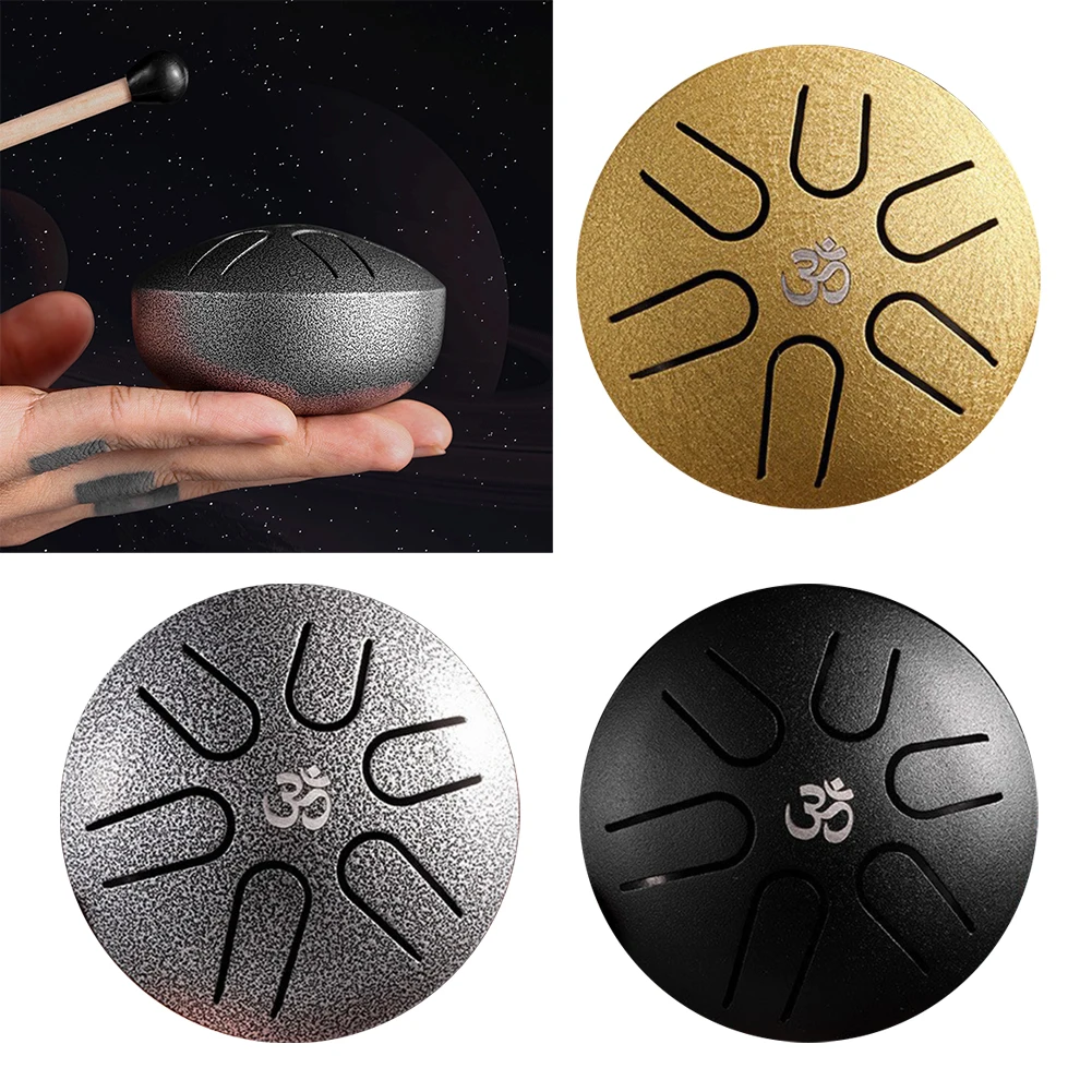Portable 3inch 6Tone Mini Steel Tongue Drum Handpan Tank Drum Percussion Musical For Beginner Tune Hand Drum Pad Sticks New
Portable 3inch 6Tone Mini Steel Tongue Drum Handpan Tank Drum Percussion Musical For Beginner Tune Hand Drum Pad Sticks New