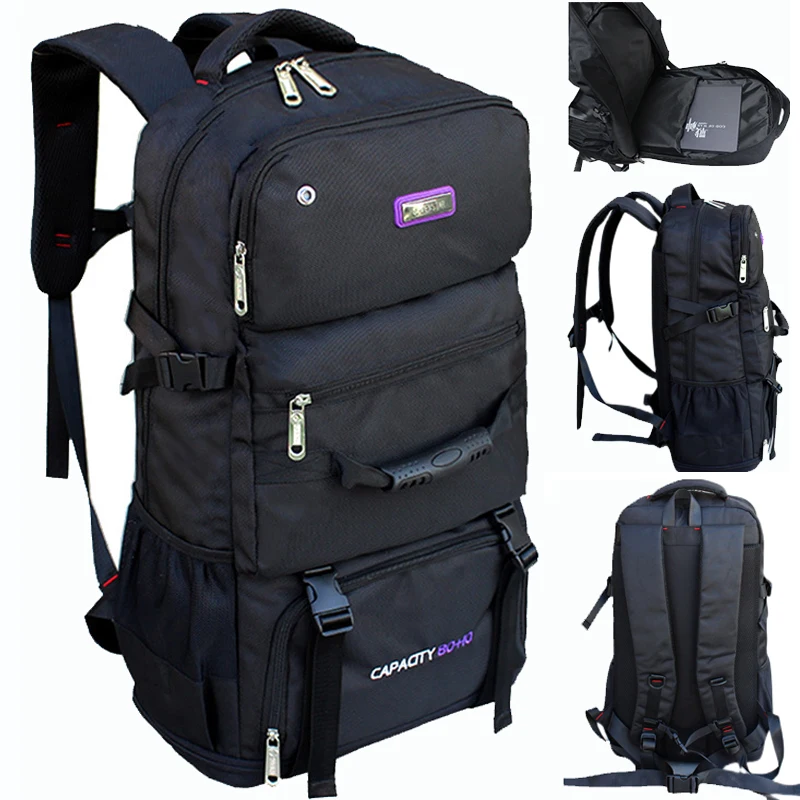

80L Unisex Outdoor Backpack Travel Sports Travel Climbing Camping Backpack Trekking Rucksack School Bag Pack For Men Male Female