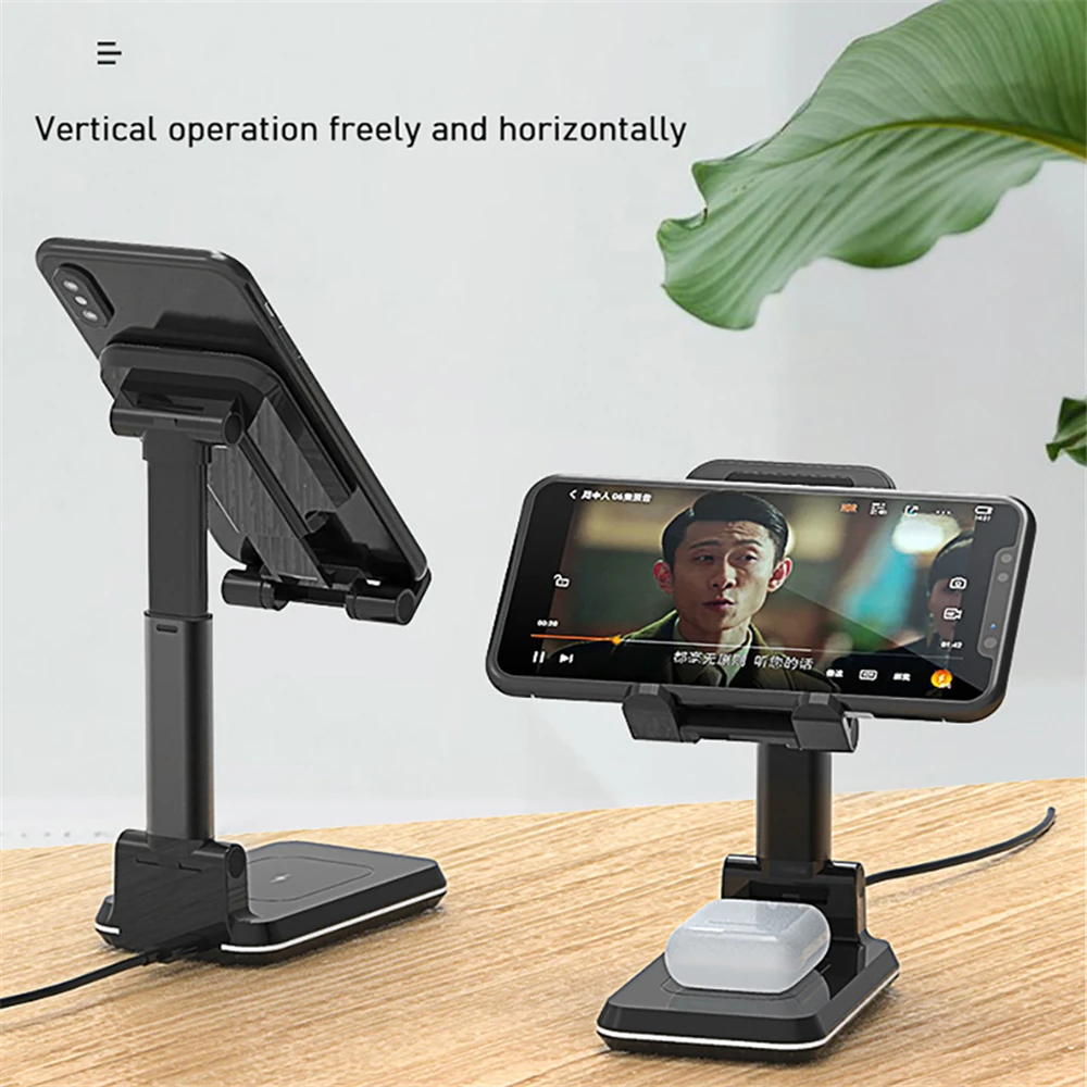 10W Wireless Charger Stand Telescopic Desktop Phone Bracket Qi Wireless Charging Cell Phone Holder for iPhone Samsung Xiaomi
10W Wireless Charger Stand Telescopic Desktop Phone Bracket Qi Wireless Charging Cell Phone Holder for iPhone Samsung Xiaomi