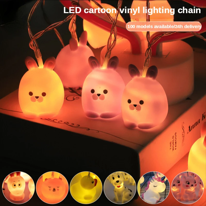 1.8M 10leds Hippo Duck Shark Dog Animal Led Light String Fairy Lights Indoor Bedroom Party Home Decor Battery Powered Lighting
1.8M 10leds Hippo Duck Shark Dog Animal Led Light String Fairy Lights Indoor Bedroom Party Home Decor Battery Powered Lighting