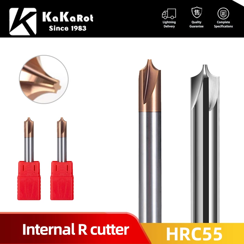 KaKarot HRC55 Radius Corner Rounding Cutter R0.5 R1 R1.5 R2 R3 R4 R5 Chamfering Outside Radii Router Bit CNC Tool End Mill 
KaKarot HRC55 Radius Corner Rounding Cutter R0.5 R1 R1.5 R2 R3 R4 R5 Chamfering Outside Radii Router Bit CNC Tool End Mill