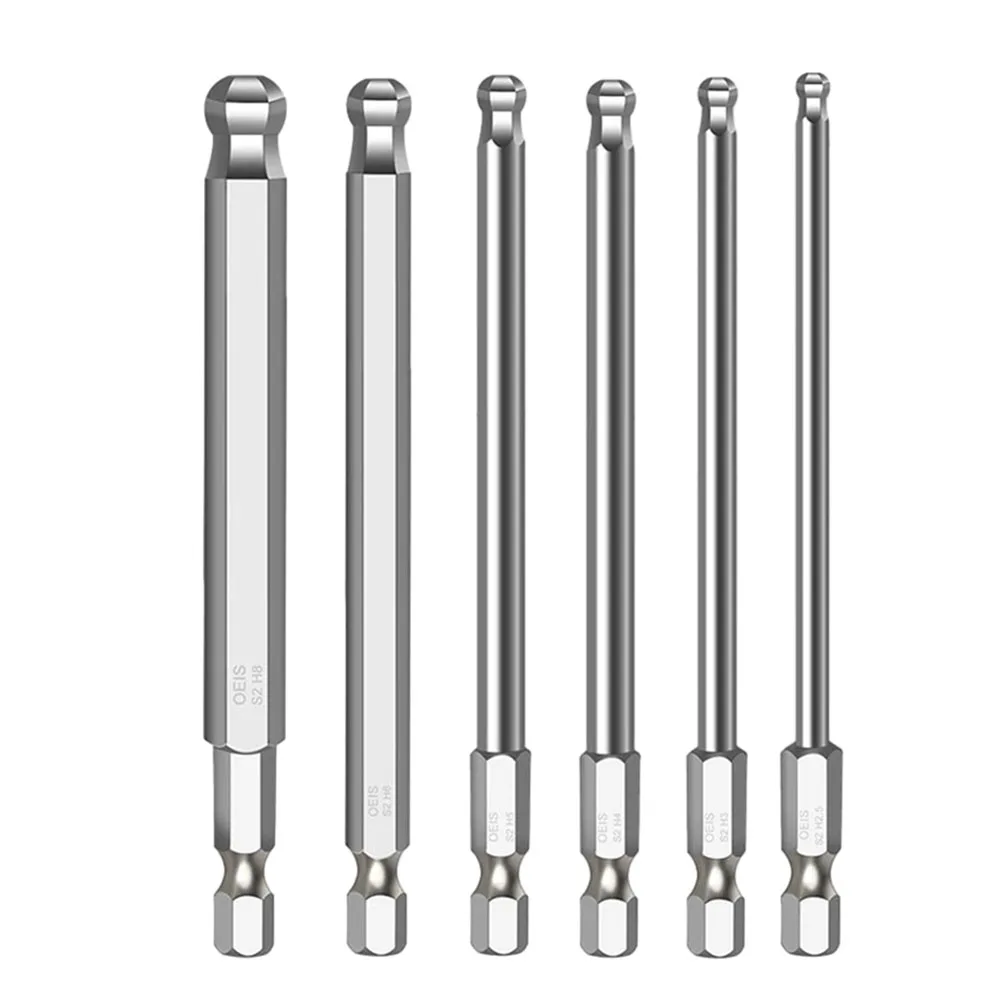 Brand New Screwdriver Bit 6.35mm Metric Hex 6Pcs Ball End Hex Drill Tools Parts For Electric Driver Screwdriver Bits
Brand New Screwdriver Bit 6.35mm Metric Hex 6Pcs Ball End Hex Drill Tools Parts For Electric Driver Screwdriver Bits