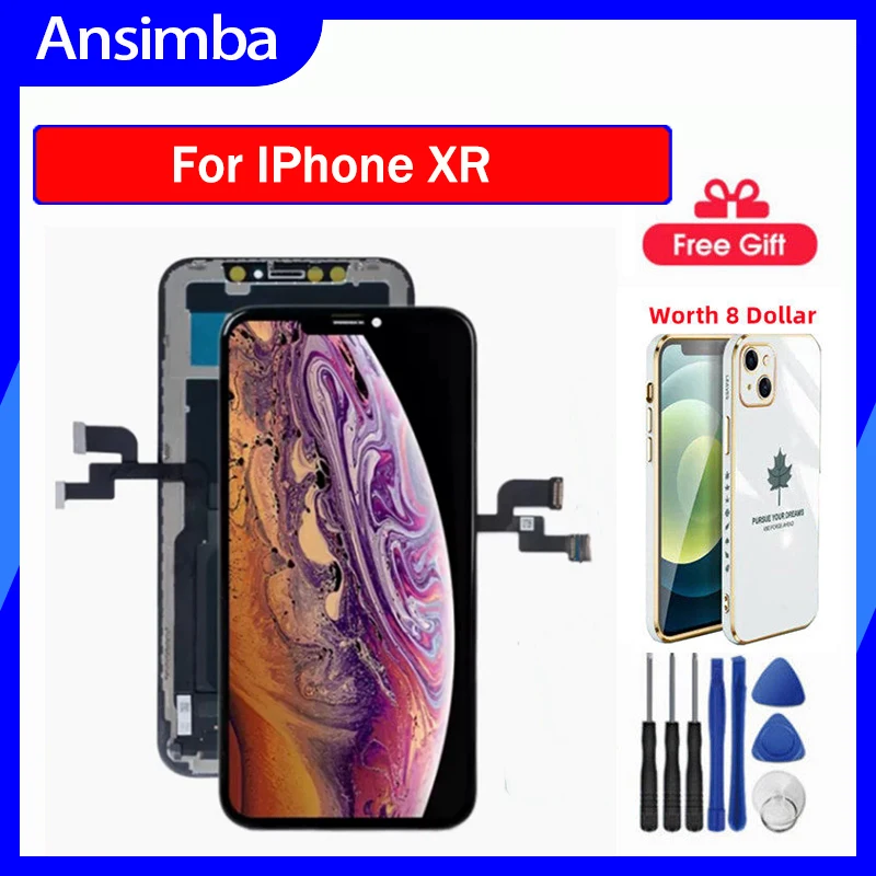 TFT LCD Display For IPhone XR Touch Screen Incell Replacement Screen Touch Digitizer Assembly With Waterproof Sticker Tools
TFT LCD Display For IPhone XR Touch Screen Incell Replacement Screen Touch Digitizer Assembly With Waterproof Sticker Tools