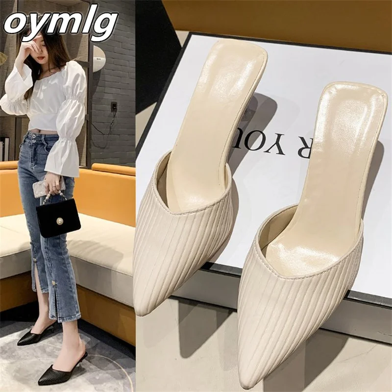 Baotou Slim Heel Half Slippers Women's 2022 Summer New Large Size Fashion Comfortable High Heel Sandals and Slippers
Baotou Slim Heel Half Slippers Women's 2022 Summer New Large Size Fashion Comfortable High Heel Sandals and Slippers