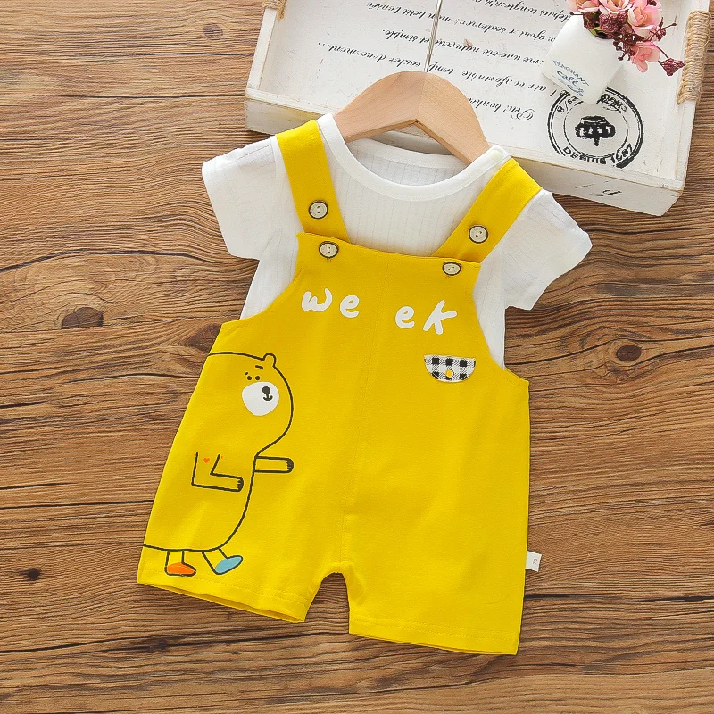 Baby boys/girl clothes summer Cotton cute cotton short-sleeved T-shirt two-piece overalls girl suit baby clothes 0-2 years baby
Baby boys/girl clothes summer Cotton cute cotton short-sleeved T-shirt two-piece overalls girl suit baby clothes 0-2 years baby