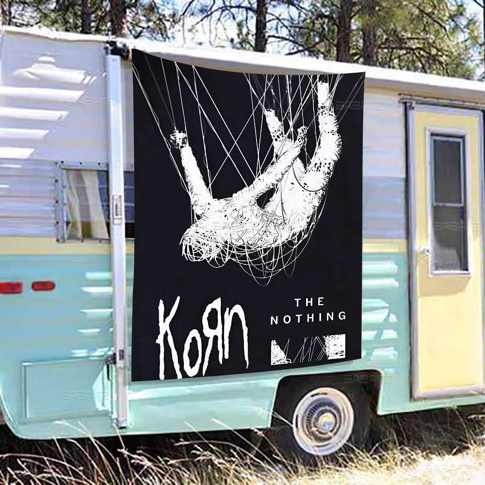 K-korn-Rock Family Gatherings Outdoor Atmosphere Flags Camping Decorations Banners
