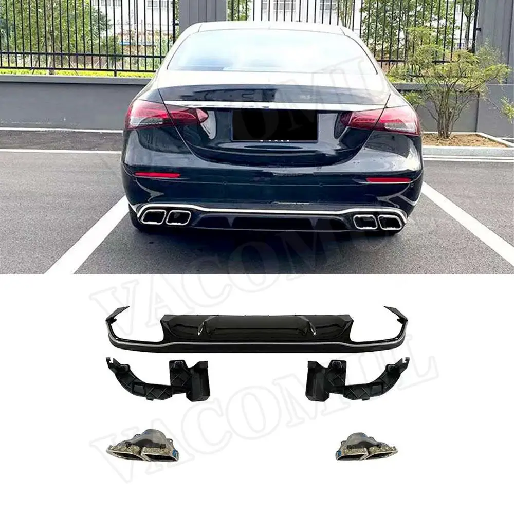 Gloss Black Rear Bumper Lip Diffuser with Exhaust Tips for Mercedes Benz E Class E300 Standard 2016 - 2021 + Not AMG Car Style
Gloss Black Rear Bumper Lip Diffuser with Exhaust Tips for Mercedes Benz E Class E300 Standard 2016 - 2021 + Not AMG Car Style