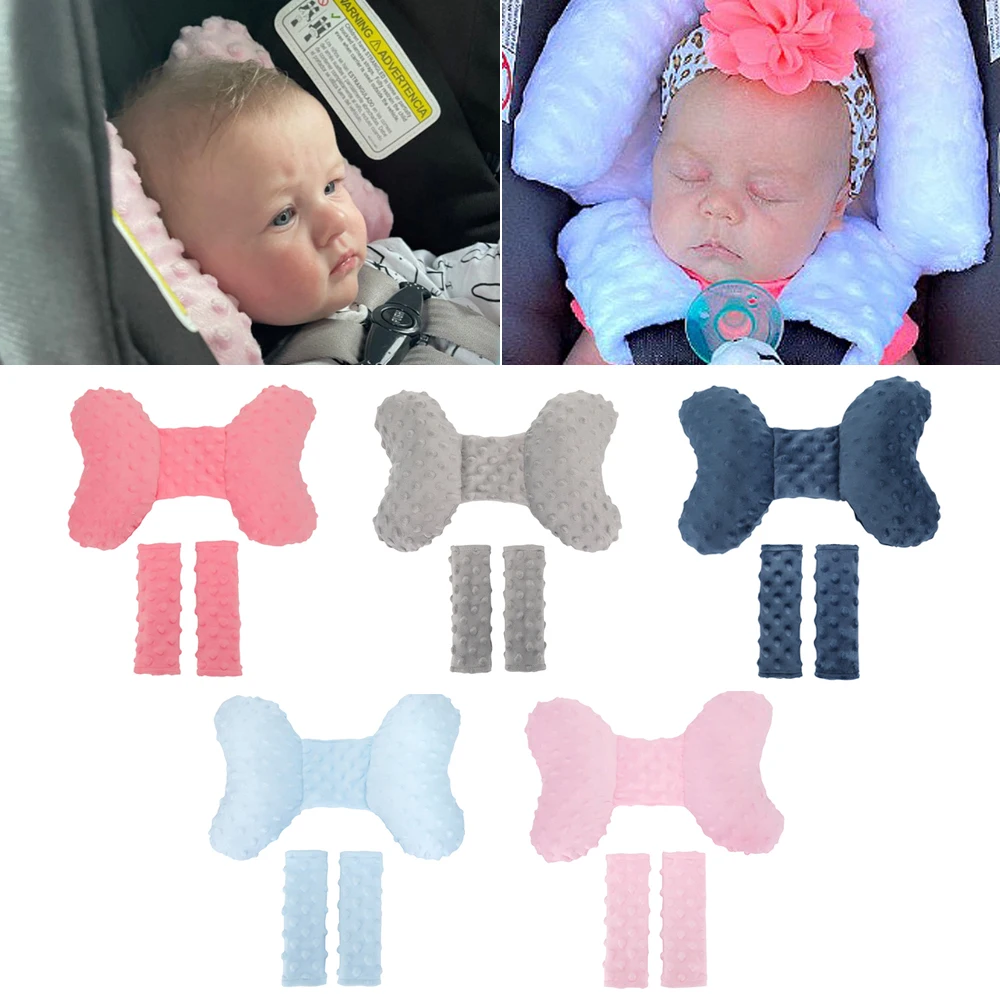 

Baby Kids Car Seat Accessories Head Support Adjustable Fastening Belt Protective Cover Stroller Sleep Positioner Baby Pillows