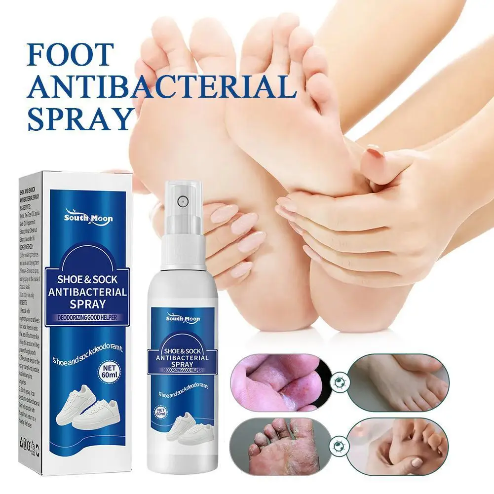 

60ml Shoe Shock Antibacterial Spray Foot Odor Shoes Stink Freshener Socks Odor Remover Spray Refresh Antiperspirant For Sho U7F0