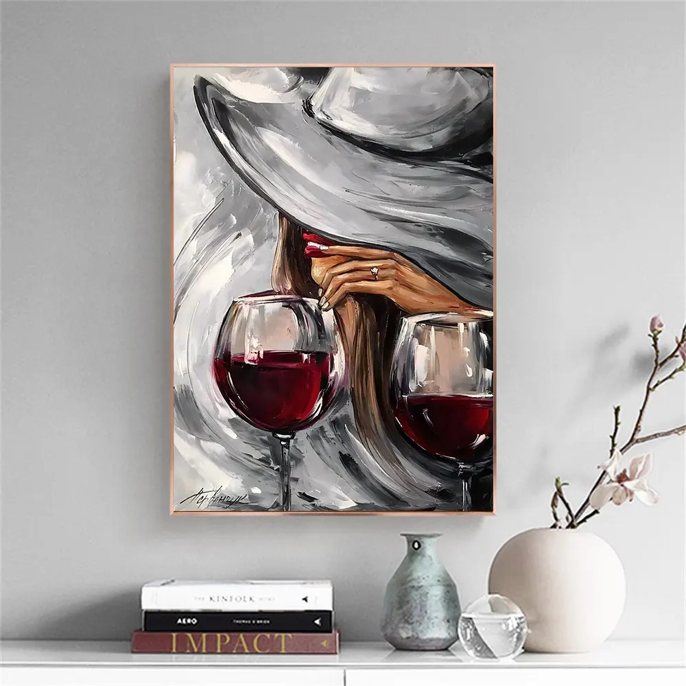 Red Wine Woman In White Hat Print Canvas Painting Abstract Graffiti Woman Drinking Poster Large Wall Art Living Room Home Decor
Red Wine Woman In White Hat Print Canvas Painting Abstract Graffiti Woman Drinking Poster Large Wall Art Living Room Home Decor