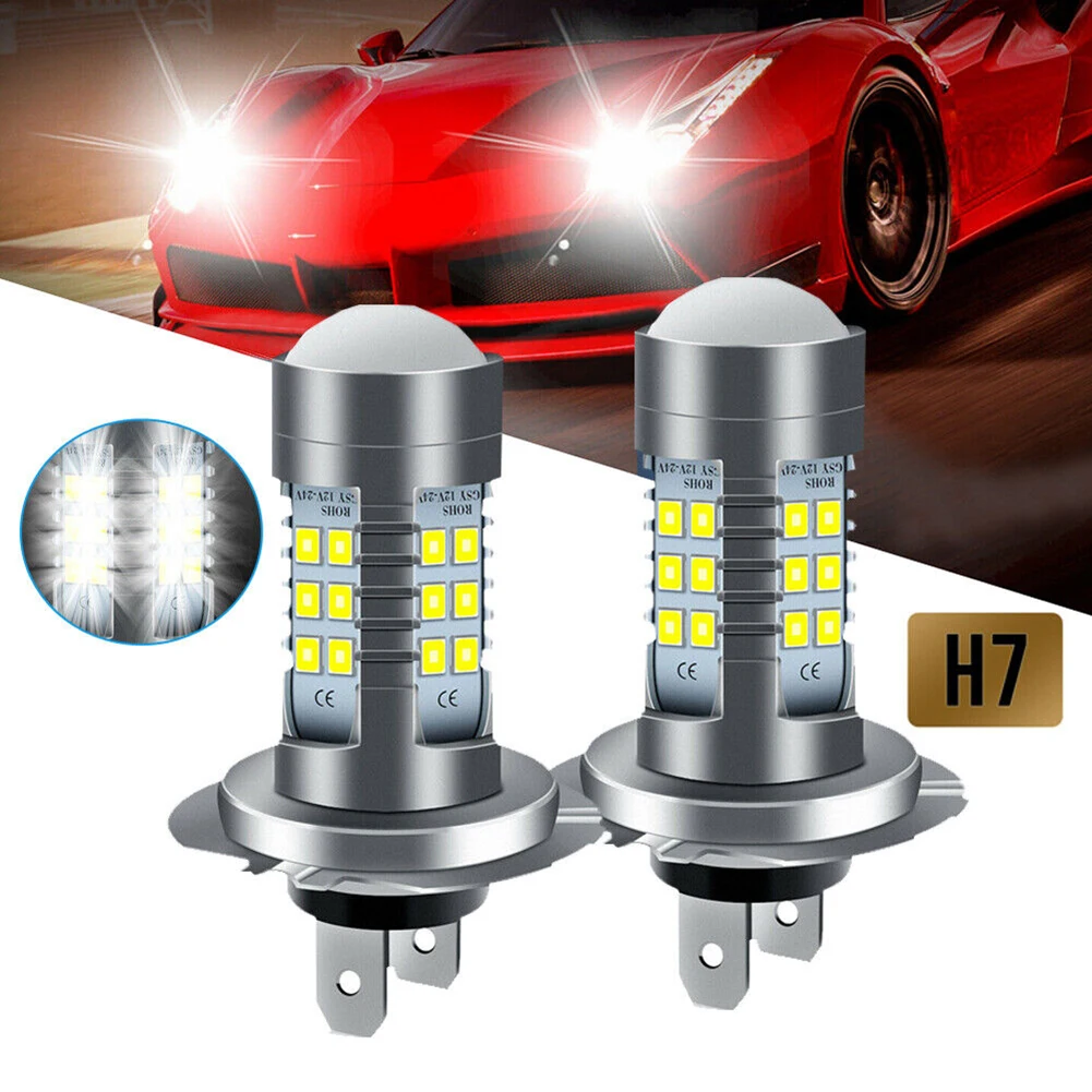 2Pcs Universal H7 LED Headlight Bulb Kit High/Low Beam Super Bright 6000K White LED Headlight Bulb Car Accessories
2Pcs Universal H7 LED Headlight Bulb Kit High/Low Beam Super Bright 6000K White LED Headlight Bulb Car Accessories