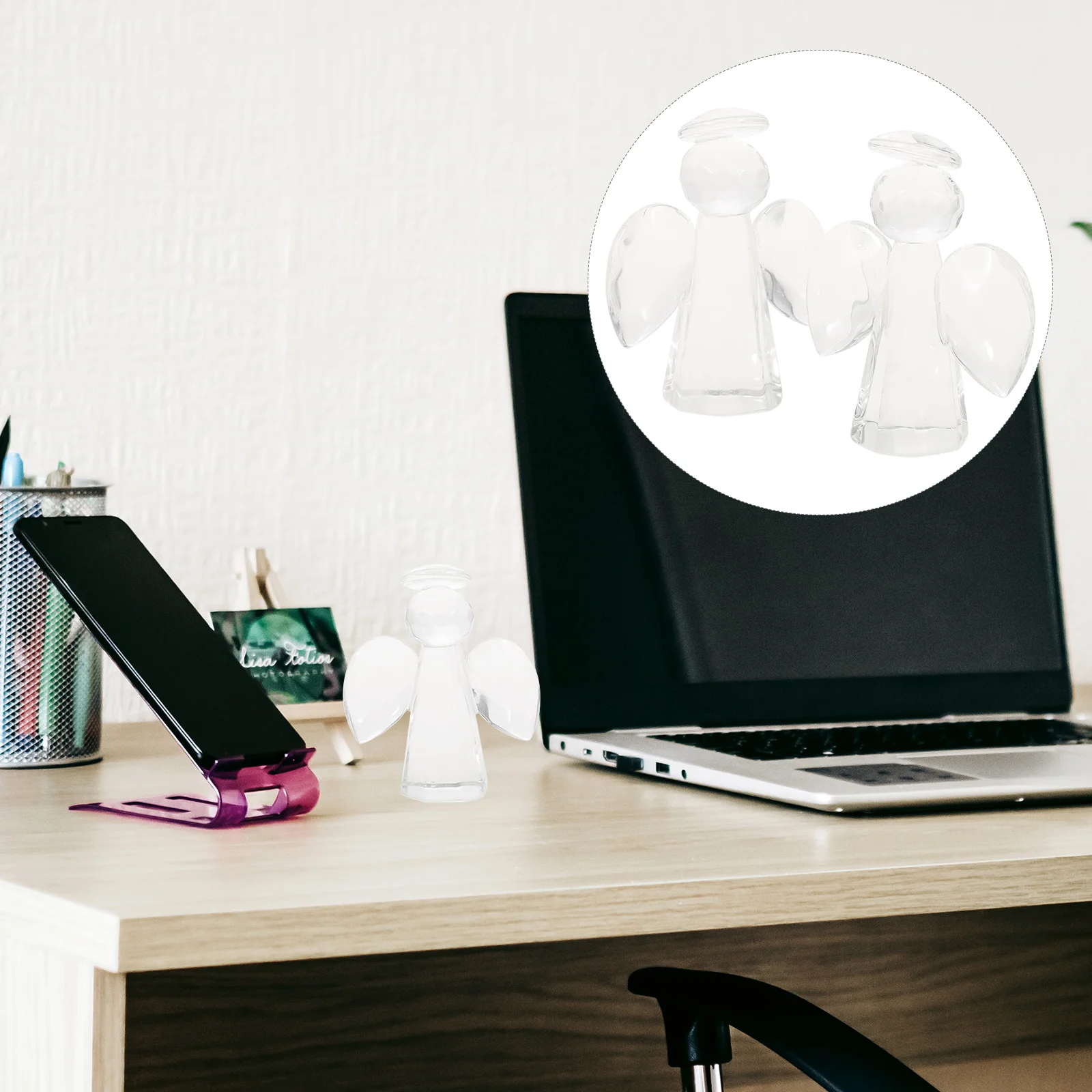 2Pcs Adornments Angel Adornments Glass Angel Decors Delicate Angel Adornments for Housewarming Home Desktop
2Pcs Adornments Angel Adornments Glass Angel Decors Delicate Angel Adornments for Housewarming Home Desktop