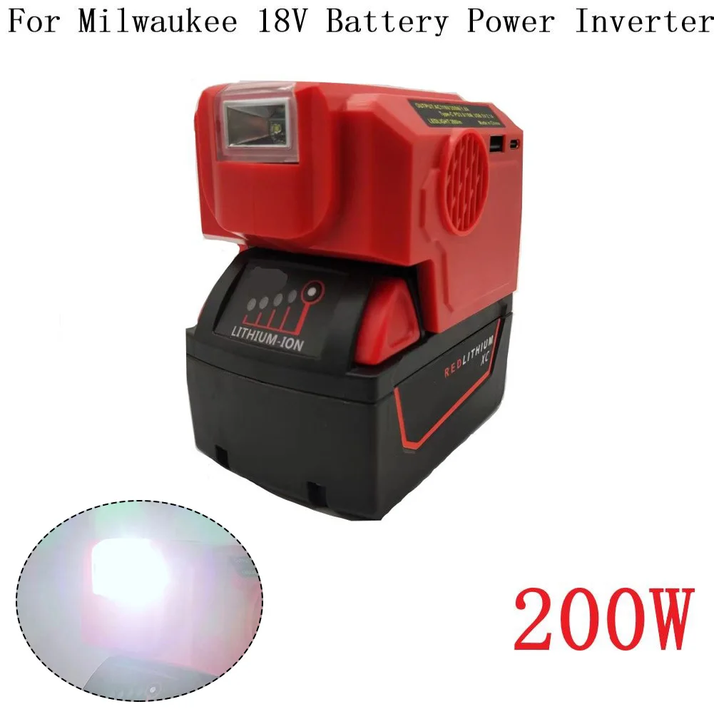 200W Power Inverter For DC 18V Battery To 110V AC Inverter USB+Type C Battery Power Inverters For Outdoor Camping
200W Power Inverter For DC 18V Battery To 110V AC Inverter USB+Type C Battery Power Inverters For Outdoor Camping