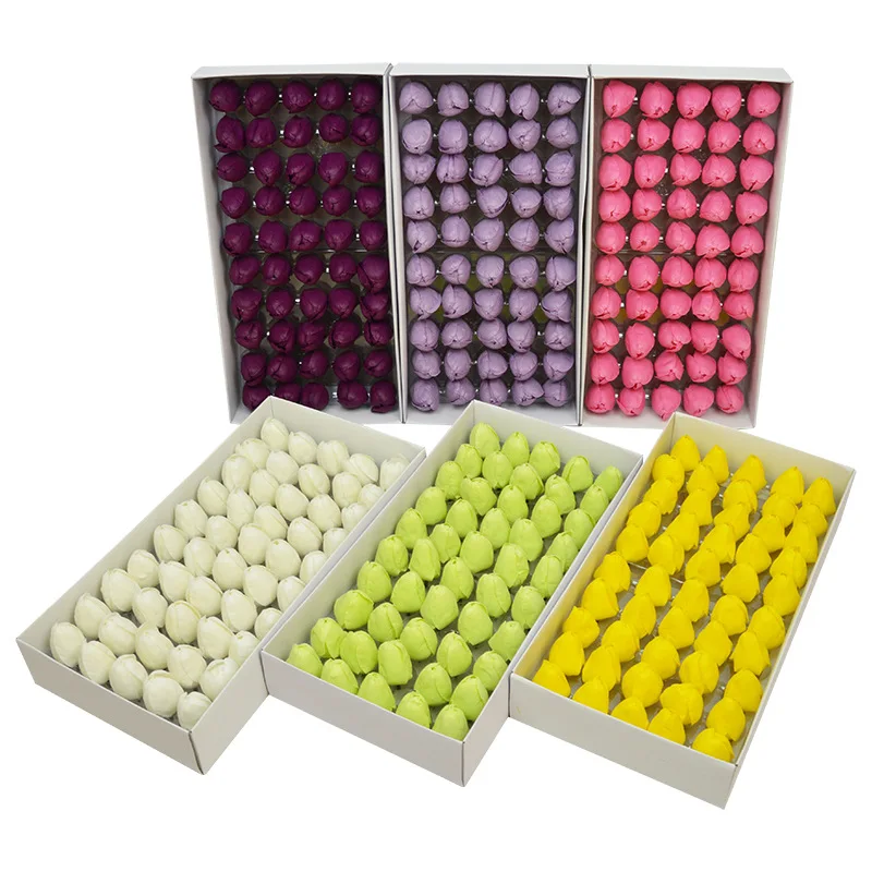 50pcs/Box Soap Tulip Flower Head DIY Bouquet Soap Flower Gift Box Artificial Flower Accessories Valentine's Day Gifts Home Decor
50pcs/Box Soap Tulip Flower Head DIY Bouquet Soap Flower Gift Box Artificial Flower Accessories Valentine's Day Gifts Home Decor