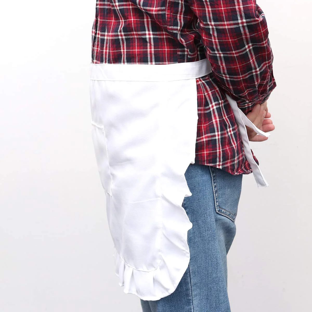 Short Waist Kitchen Apron Lace Half Waist Bib Maid Costume With Pocket Kitchen Party Favors For Women Waitress (White Black)
Short Waist Kitchen Apron Lace Half Waist Bib Maid Costume With Pocket Kitchen Party Favors For Women Waitress (White Black)