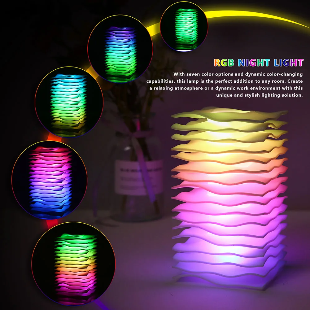 RGB Atmosphere Light USB Charging Smart Desktop Night Light 2000mAh Last Up 10H Remote & Touch Control for Bedroom Living Room
RGB Atmosphere Light USB Charging Smart Desktop Night Light 2000mAh Last Up 10H Remote & Touch Control for Bedroom Living Room