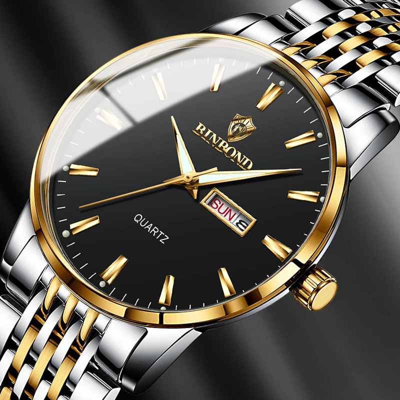 BINBONG 2022 New Fashion Quartz Watch Mens Watches Top Brand Luxury Gold Plated Clock Luminous Waterproof Band Week Calendar
BINBONG 2022 New Fashion Quartz Watch Mens Watches Top Brand Luxury Gold Plated Clock Luminous Waterproof Band Week Calendar