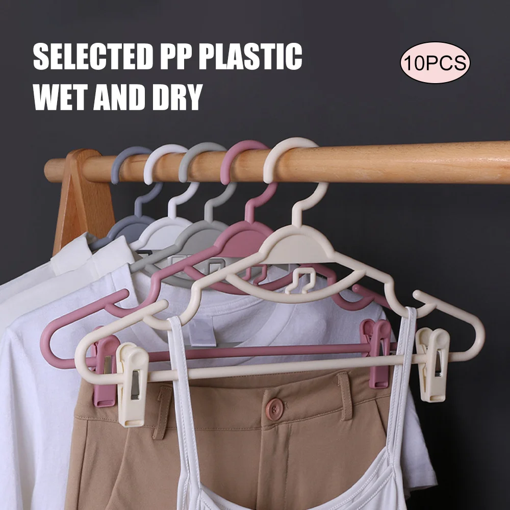 10pcs Plastic Clothes Hangers with Clips Non-Slip Skirt Pants Drying Rack Rotating Swivel Hangers Wardrobe Storage Organizer
10pcs Plastic Clothes Hangers with Clips Non-Slip Skirt Pants Drying Rack Rotating Swivel Hangers Wardrobe Storage Organizer