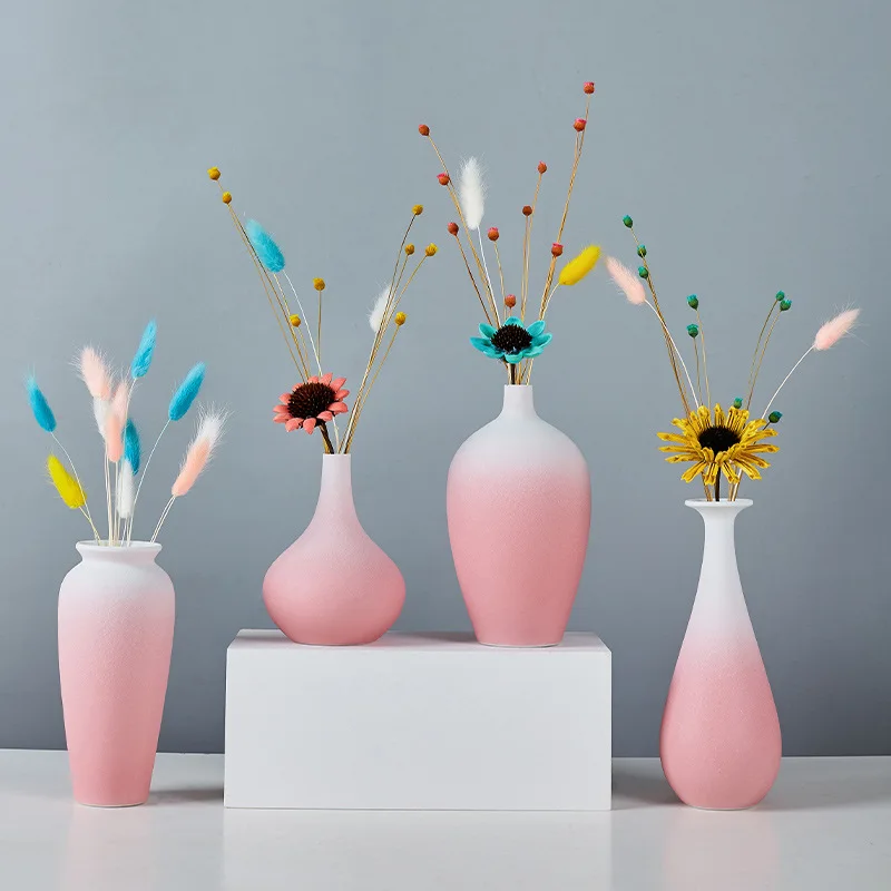 Nordic Ceramic Vases Graduated color Flower Vase Pot Desktop Bookshelf Home Living Room Wedding Table Decor
Nordic Ceramic Vases Graduated color Flower Vase Pot Desktop Bookshelf Home Living Room Wedding Table Decor