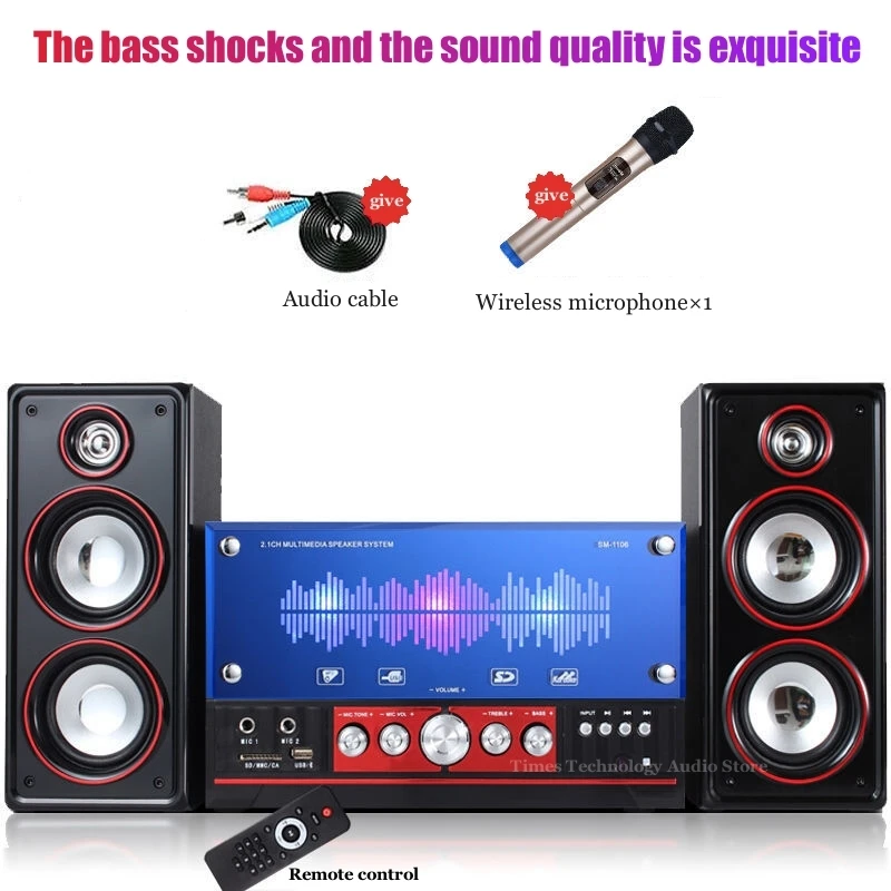 Wooden Desktop Computer Sound TV Home Theater Karaoke Caixa De Som 60W High-power Combination Subwoofer Stereo Bluetooth Speaker
Wooden Desktop Computer Sound TV Home Theater Karaoke Caixa De Som 60W High-power Combination Subwoofer Stereo Bluetooth Speaker