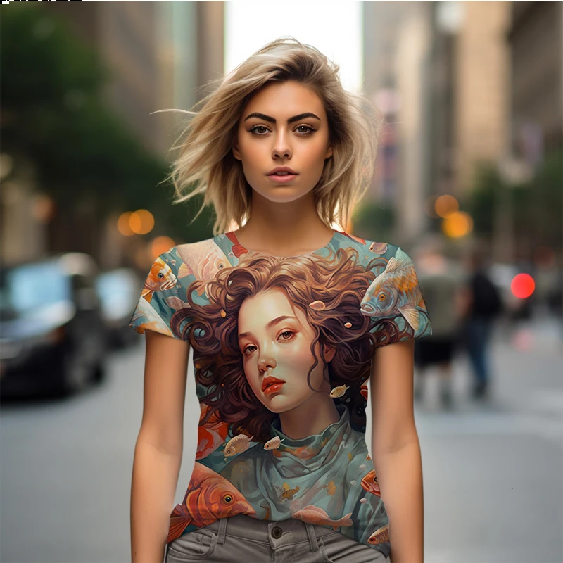 Summer new lady T -shirt beauty 3D printed lady T -shirt beautiful casual lady T -shirt fashion trendy loose lady T -shirt
Summer new lady T -shirt beauty 3D printed lady T -shirt beautiful casual lady T -shirt fashion trendy loose lady T -shirt