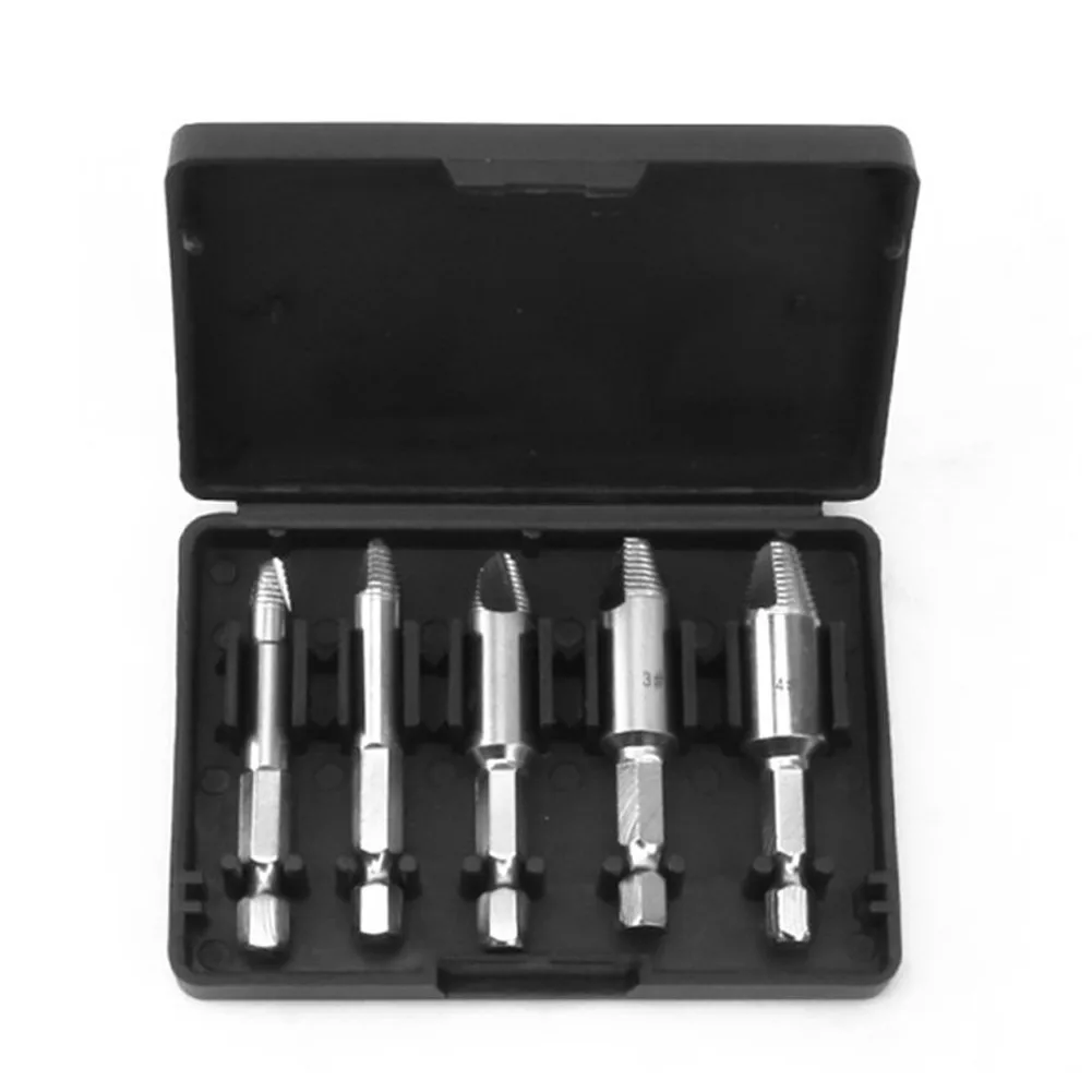 5PCS Broken Screw Extractor Set Broken Rusty Stripped Screw Extraction Tool HSS Extractor
5PCS Broken Screw Extractor Set Broken Rusty Stripped Screw Extraction Tool HSS Extractor