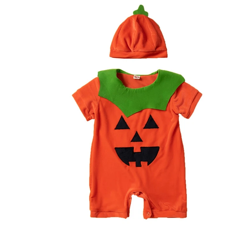 0-24M Newborn Boy Girl Halloween Pumpkin Outfits Toddler Smiling Face Pattern Round Neck Short Sleeve Playsuit + Hat
0-24M Newborn Boy Girl Halloween Pumpkin Outfits Toddler Smiling Face Pattern Round Neck Short Sleeve Playsuit + Hat